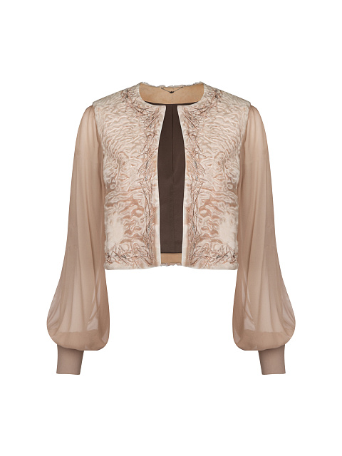 Пудровый жакет из каракуля, 1 Пудровый жакет из каракуля, 1