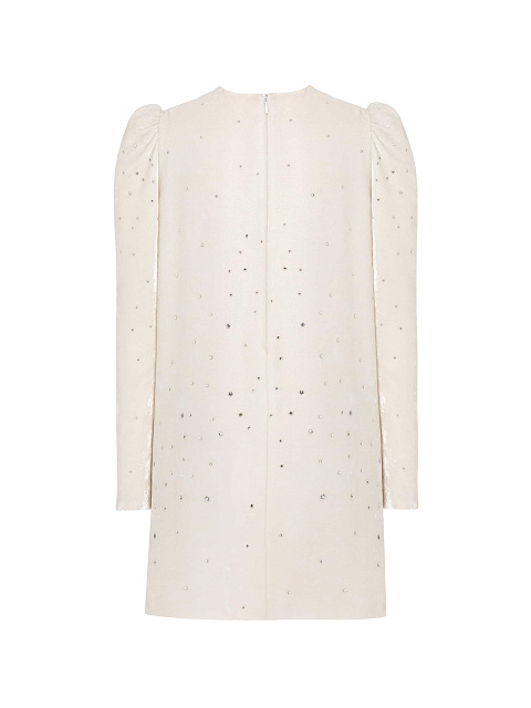 Белое детское бархатное платье-мини, 2