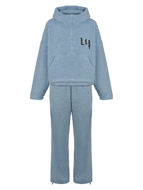 Голубой спортивный костюм из ткани букле, 1