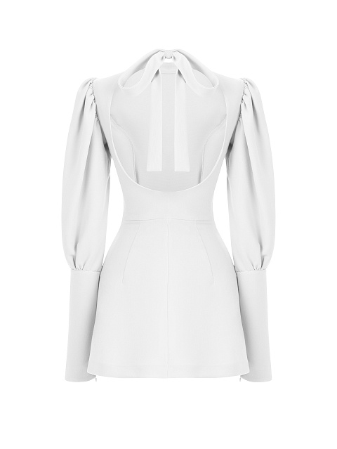 Белое платье-мини с открытой спиной, 2 Белое платье-мини с открытой спиной, 2