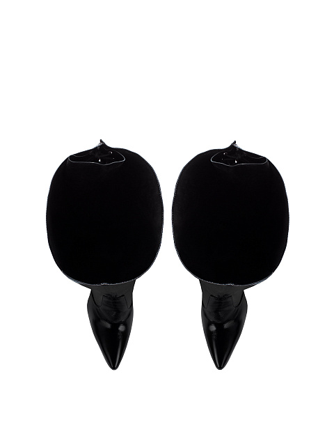 Черные ботфорты из лаковой кожи, 4