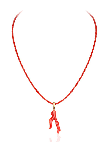 Колье с кулоном из коралла, 1
