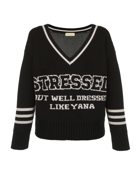 Черный свитер Stressed But Well Dressed, 1