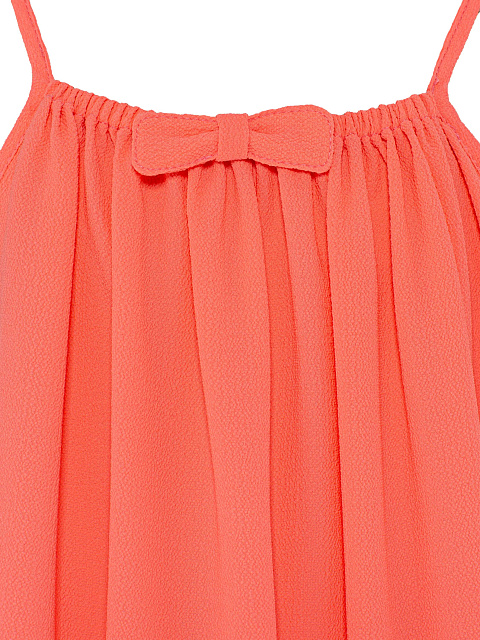 Коралловое детское платье из шифона, 3