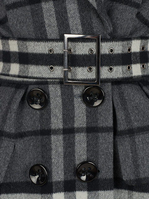 Серое шерстяное пальто в клетку, 3 Серое шерстяное пальто в клетку, 3