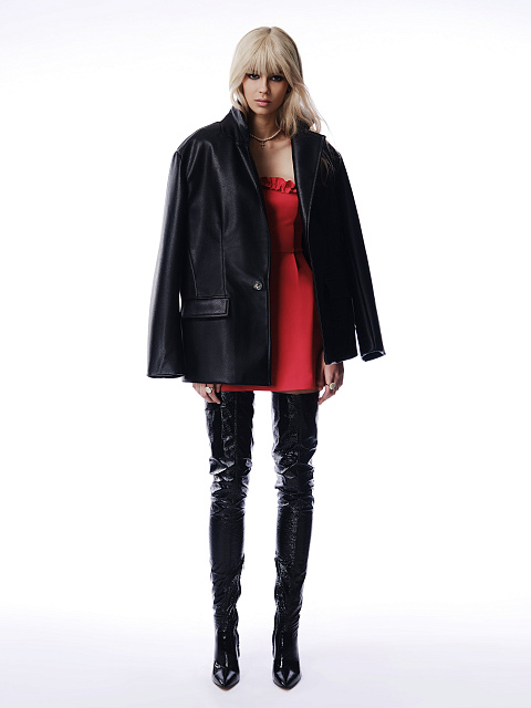 Черные ботфорты из лаковой кожи, 5