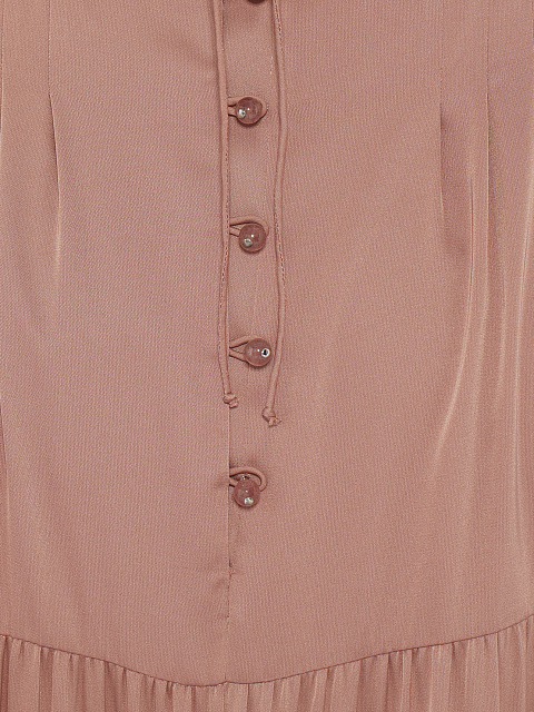 Розовое платье-макси из шелка, 4