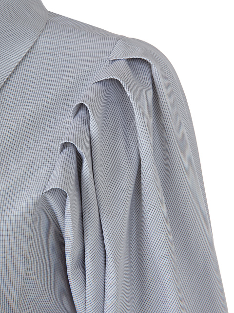 Серая хлопковая рубашка в клетку, 4