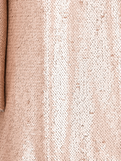 Розовое платье-мини в пайетках с боа, 3