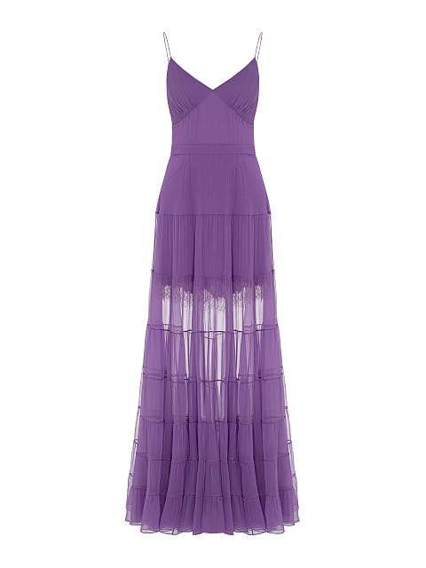 Фиолетовое платье-макси из шифона, 1