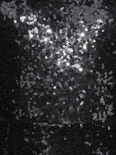 Черное платье-мини в пайетках, 3