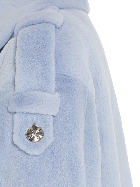 Голубой тренч из стриженного меха норки, 4 Голубой тренч из стриженного меха норки, 4