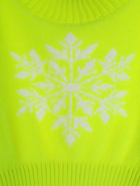 Укороченный неоновый свитер со снежинкой, 3 Укороченный неоновый свитер со снежинкой, 3