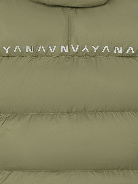 Зеленый унисекс пуховик с капюшоном, 5