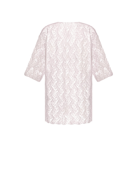 Светло-розовый мохеровый детский кардиган, 2