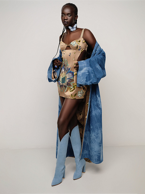 Голубое пальто-кимоно из джинсовой ткани, 7 Голубое пальто-кимоно из джинсовой ткани, 7