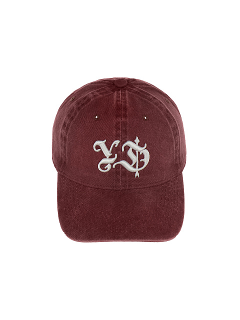 Бордовая джинсовая кепка с вышивкой, 2 Бордовая джинсовая кепка с вышивкой, 2