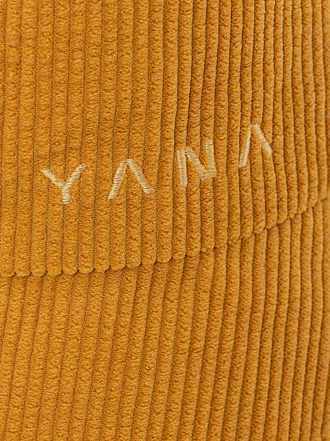Карамельная вельветовая панама с тональной вышивкой Yana, 3
