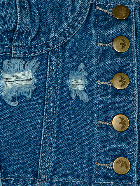 Синий топ из денима с потертостями, 3 Синий топ из денима с потертостями, 3