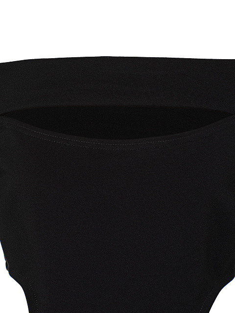 Черное платье-миди с вырезами, 3