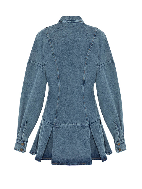 Джинсовое платье-мини на кнопках, 2