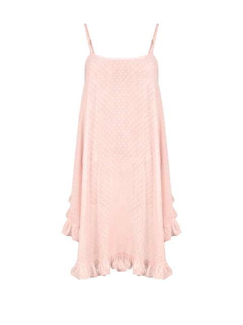 Розовый сарафан из шифона в горошек, 1 Розовый сарафан из шифона в горошек, 1