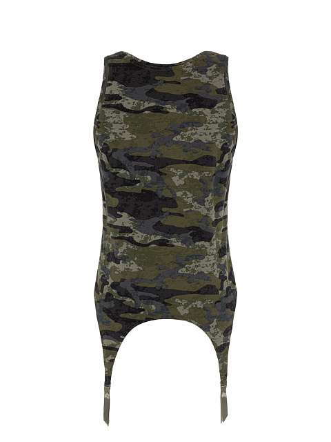 Хлопковая майка с камуфляжным принтом, 2