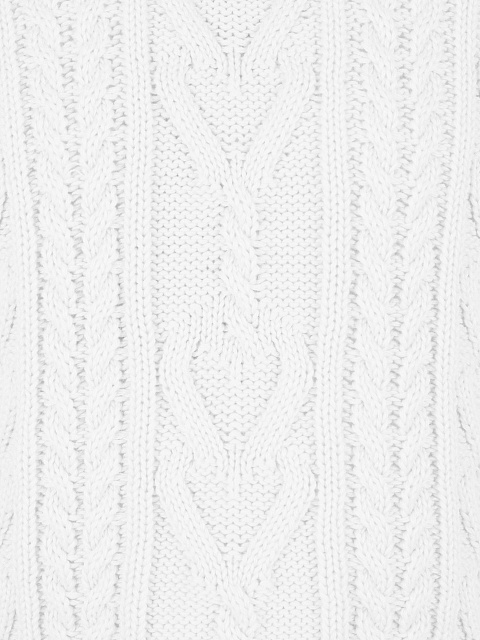 Детский белый хлопковый свитер с косами, 3