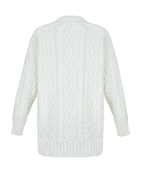 Белый кардиган с косами, 2