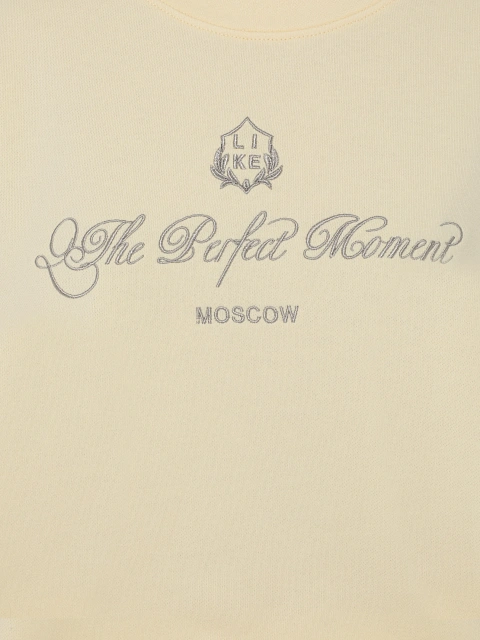 Светло-желтый костюм из футера с шортами, 6