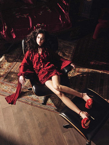 Платье-мини из шифона, 1