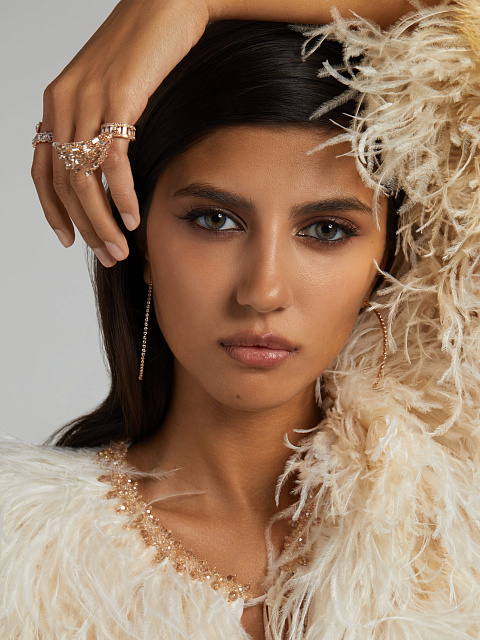 Кольцо-кисть из розового золота и коричневых бриллиантов, 5