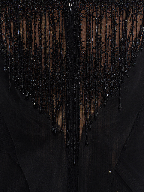 Черное платье-макси с вышивкой, 6 Черное платье-макси с вышивкой, 6