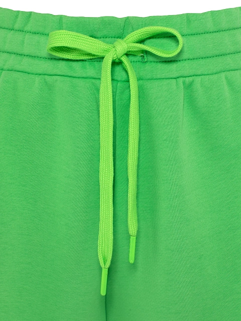 Салатовый костюм из футера с шортами, 4