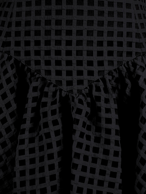 Черный шифоновый комплект из топа и юбки-миди, 4 Черный шифоновый комплект из топа и юбки-миди, 4