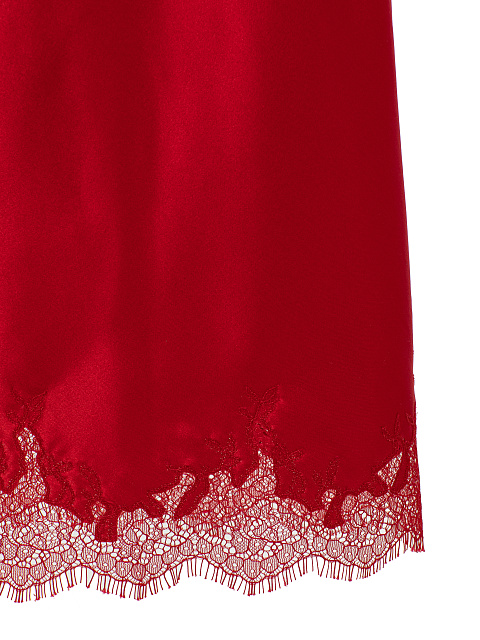 Красное платье-мини из шелка с кружевом, 3 Красное платье-мини из шелка с кружевом, 3