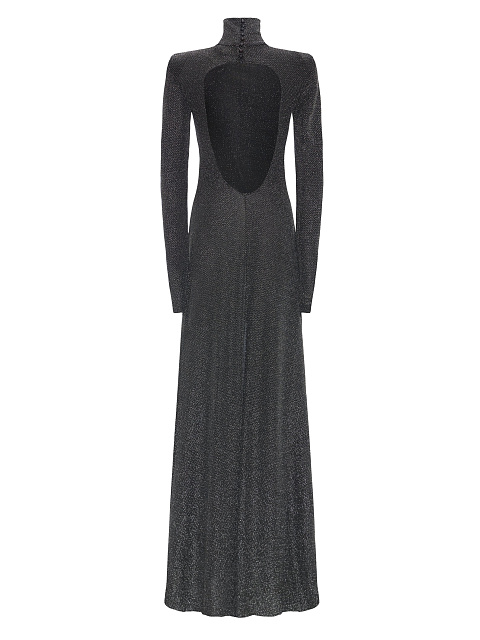 Черное платье с люрексом и открытой спиной, 2 Черное платье с люрексом и открытой спиной, 2