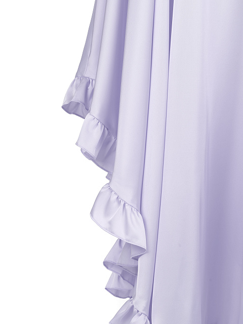 Лиловый сарафан из вискозы с рюшами, 3