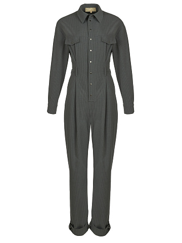 Темно-серый комбинезон в полоску, 1