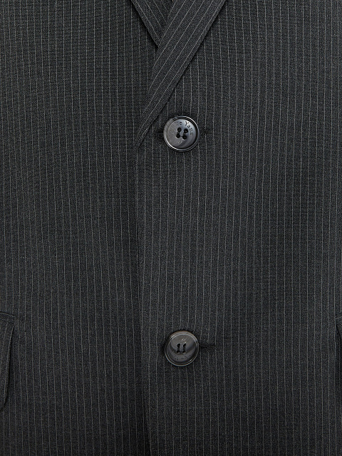 Темно-серый объемный жакет в полоску, 3