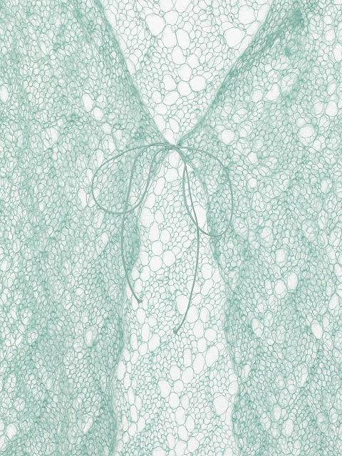 Мятный мохеровый детский кардиган, 3