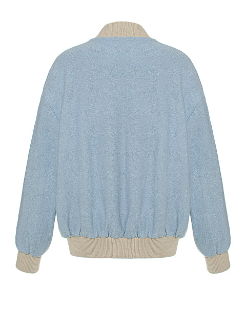 Голубой шерстяной бомбер LY, 2