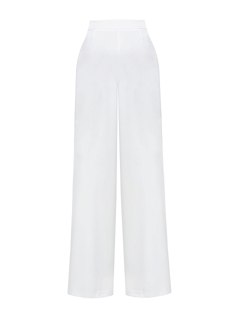 Белые широкие брюки из шелка, 2