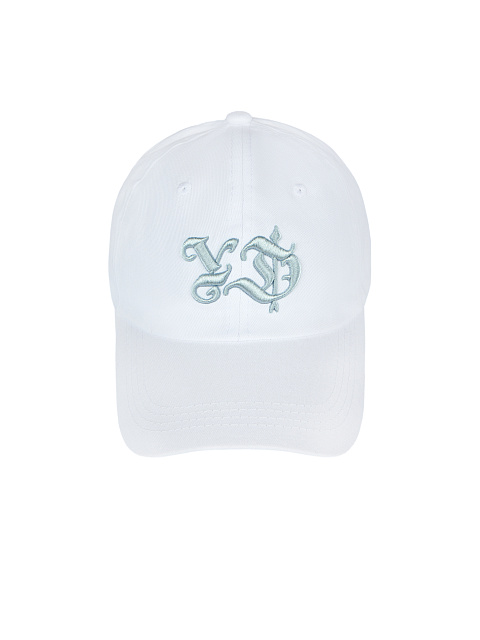 Белая джинсовая кепка с голубой вышивкой, 2