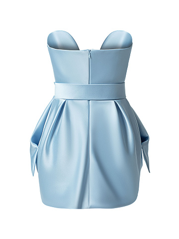 Голубое платье-мини, 2