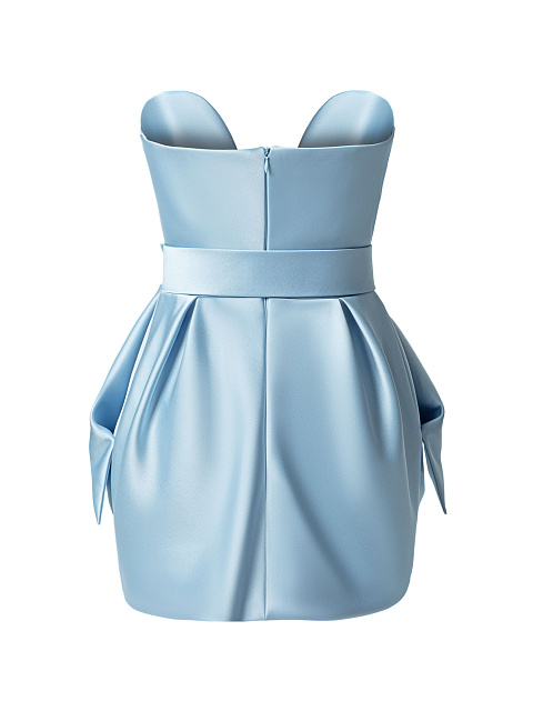 Голубое платье-мини, 2