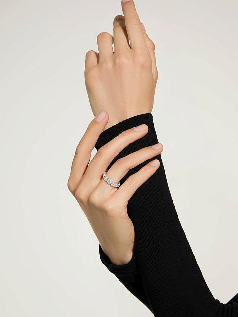 Кольцо из белого золота с бриллиантами Rose Cut, 2