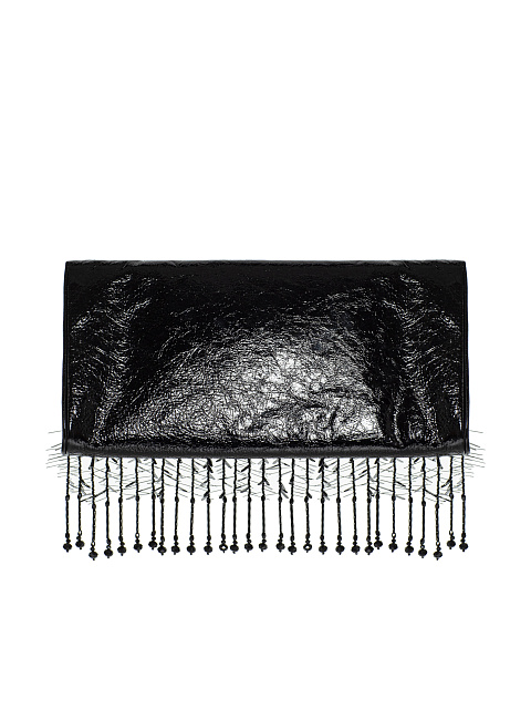 Черная сумка-клатч с бахромой, 3 Черная сумка-клатч с бахромой, 3