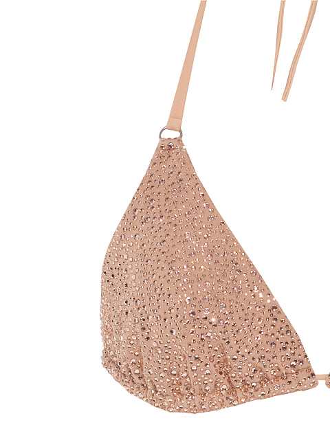 Бежевый купальник с кристаллами Swarovski, 3