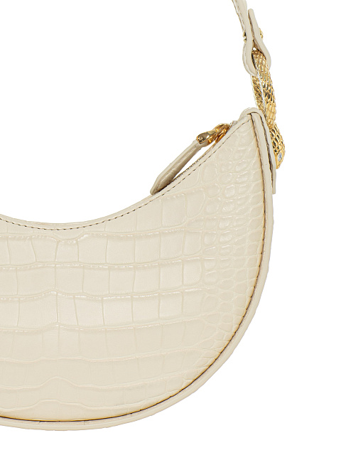 Сумка Half Moon из кожи крокодила молочного цвета, 4
